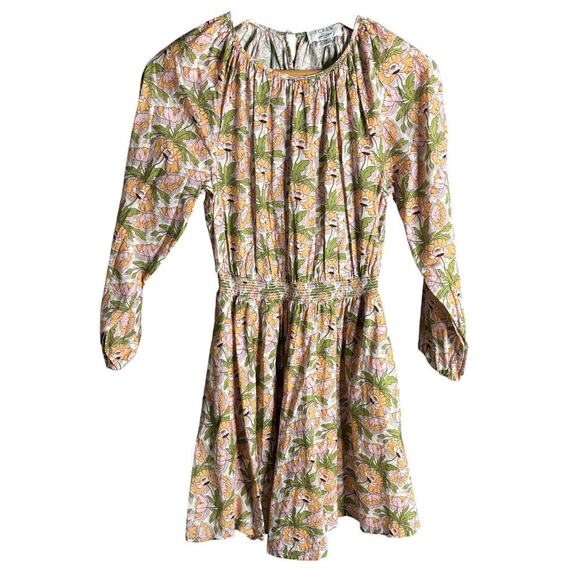 J. Crew Smocked Waist Mini Dress Floral Liberty Butterfield Poppy Size XS - Picture 4 of 6